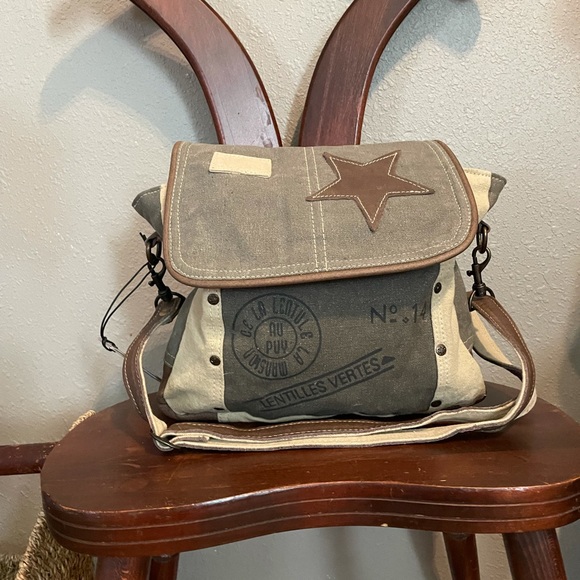 Myra Bag Handbags - Myra Bag-Leather Star Shoulder Bag
